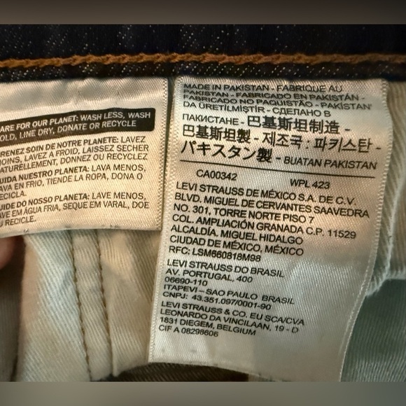 Levi’s 512 Slim Taper Premium Stretch Jeans Men’s 31x30 Dark Wash - Picture 10 of 15